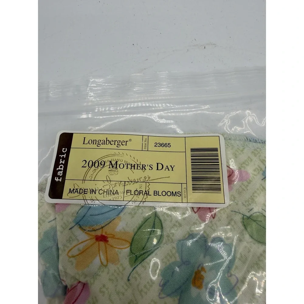 Longaberger 2009 Mother's Day Basket Liner –Floral Blooms 🌸🧺– NIP – Liner Only